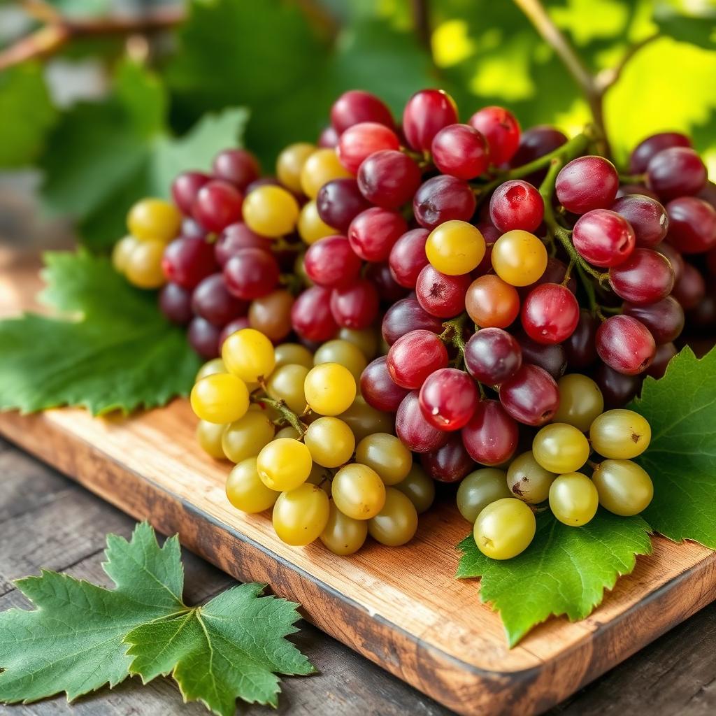 العنب الأخضر والأحمر في نظام الطيبات